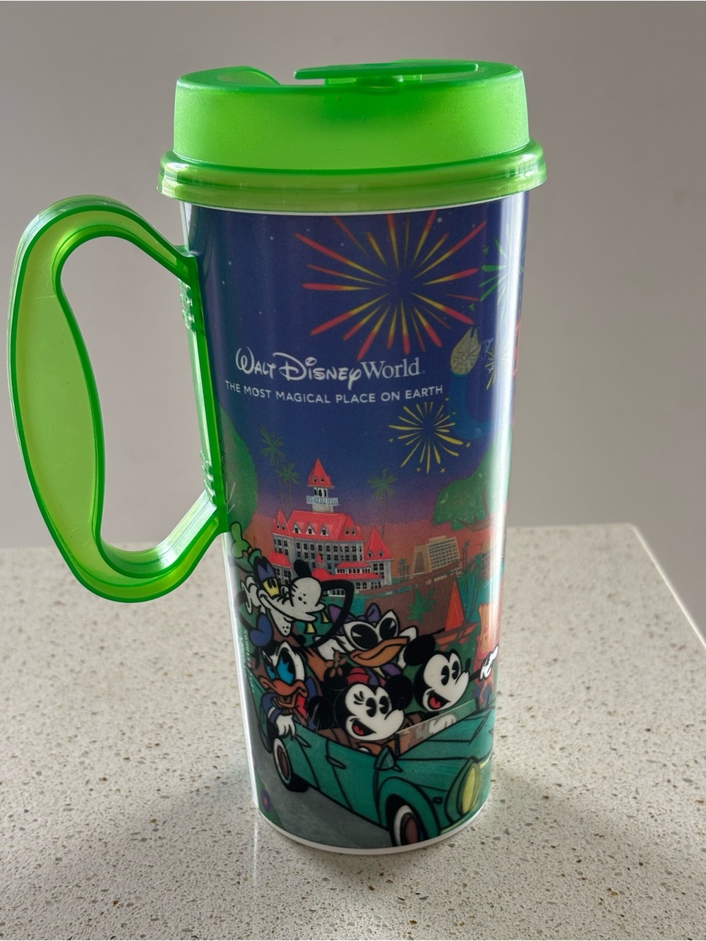 Disney Kids One Piece Tumbler in Bright Green with Character Print
